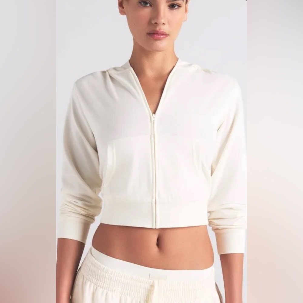 SKIMS Drapey French Terry Zip Up Hoodie Marble 4X NWT